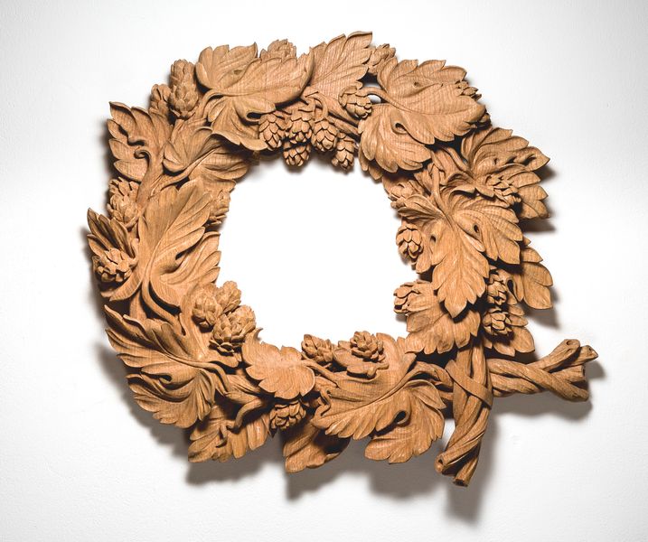 Example of William's work (ornamental hop wreath)