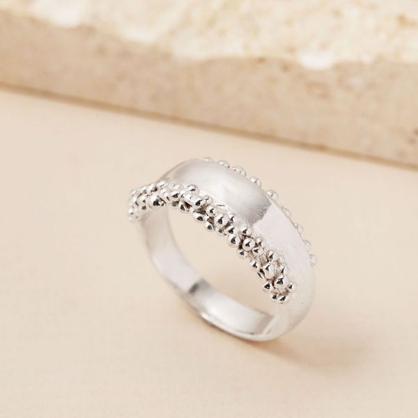 Between the tides sterling silver ring