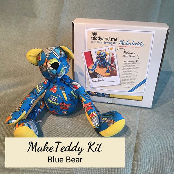 MakeTeddy Sewing Kit - Blue Bear
