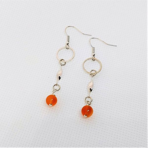 ♥ Orange Carnelian Earrings completed from BCT Kit Contents ~ Everything is included in your Kit ~ Create in Minutes &amp; Love Forever ♥