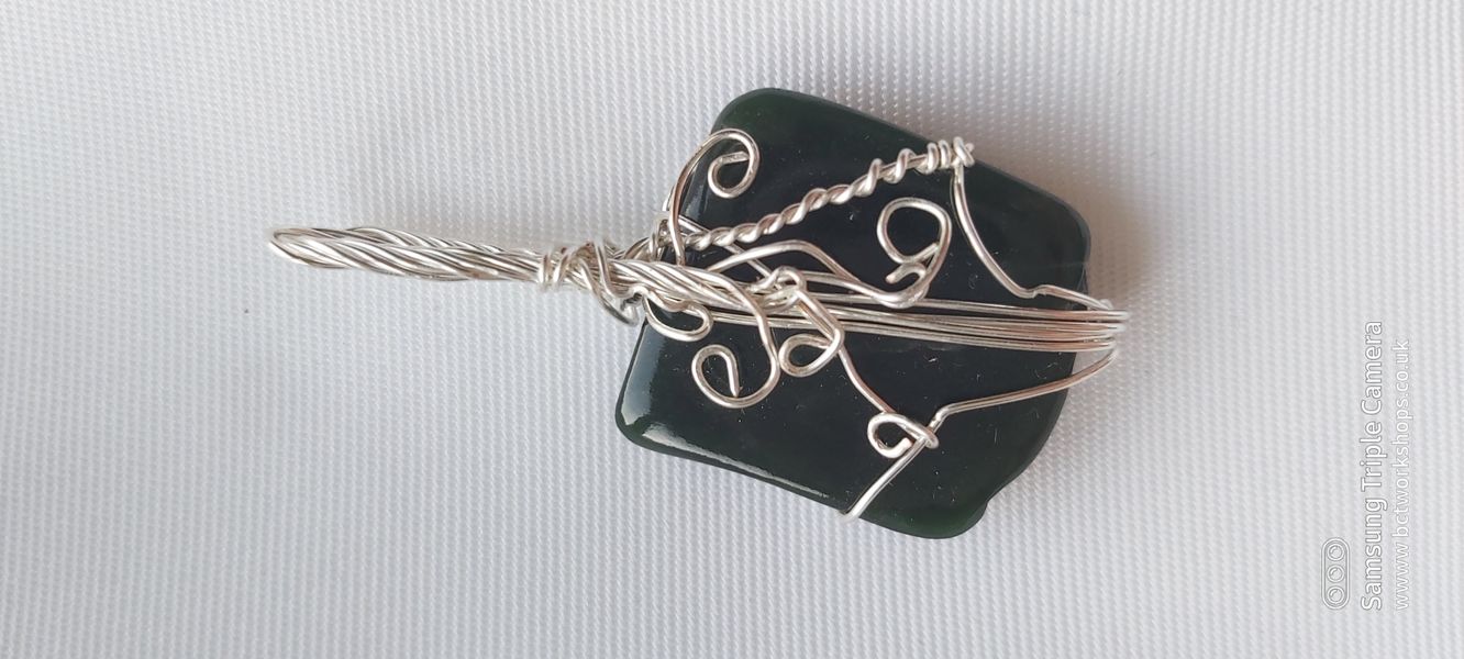 ♥ BLACK ONYX WIRE WRAPPED PENDANT ♥  