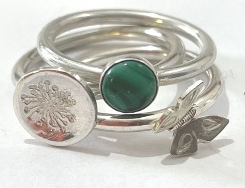 Three Silver Rings in a day - a Quirky Workshop'  at Greystoke Craft Garden Barns nr Ullswater and the Lakes , Cumbria 