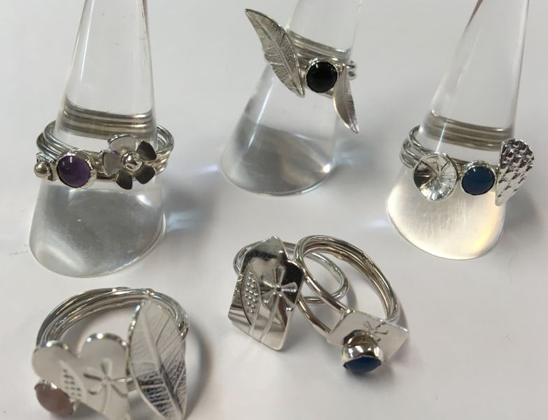 'Three Silver Rings '  a Quirky Workshop with Melinda Scarborough at Greystoke Craft Garden, nr. Lake District & Eden Valley in Cumbria 