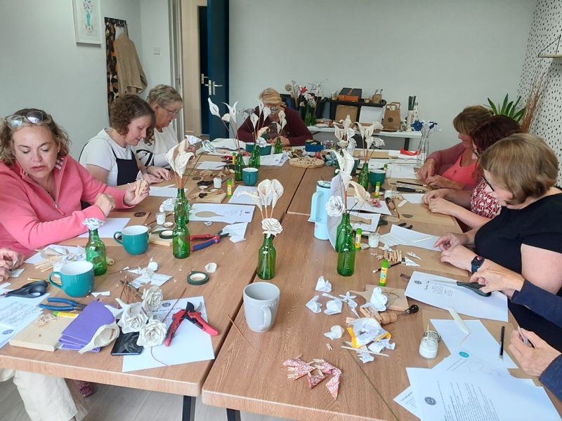 Students in the craft room at A Touch of Craft Yorkshire