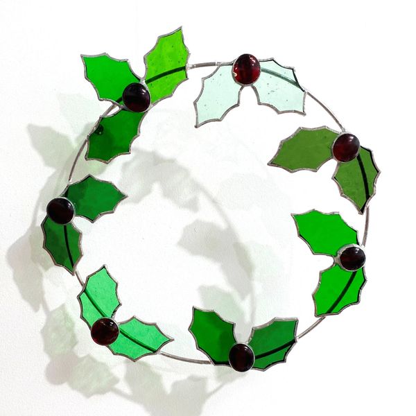 Holly and berries - but you can choose all the components of your wreath!