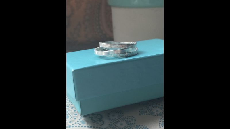 silver stacking rings