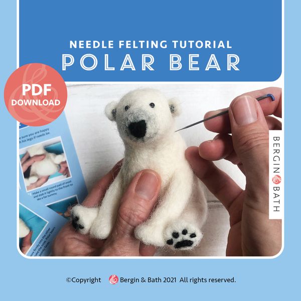 Polar bear digital download PDF pattern