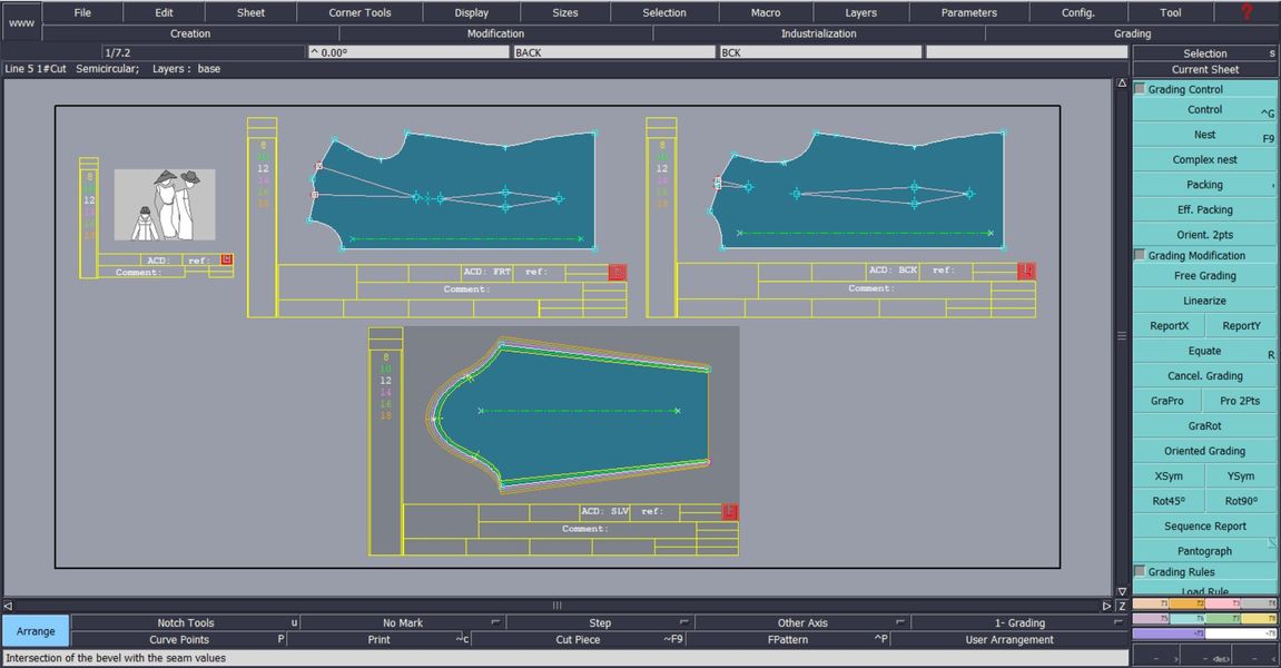 Lectra software used for Digital Pattern Cutting