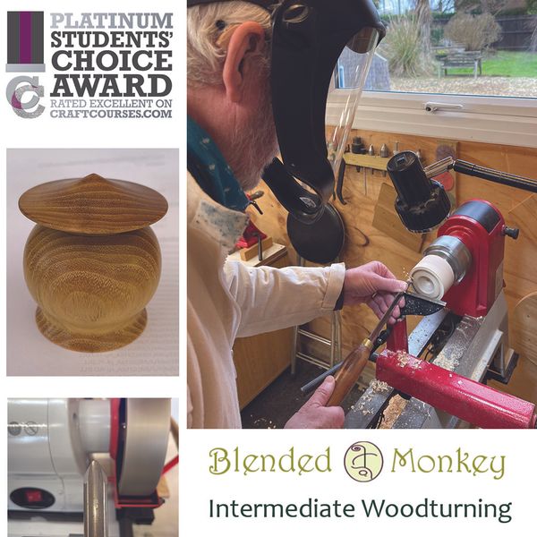 Montage of our intermediate woodturning workshop.