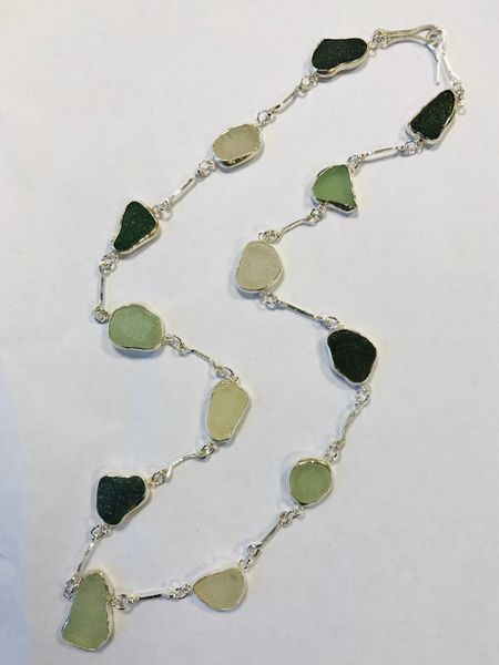 A carefully made seaglass necklace by one of my past students @annamilkinsjewellery