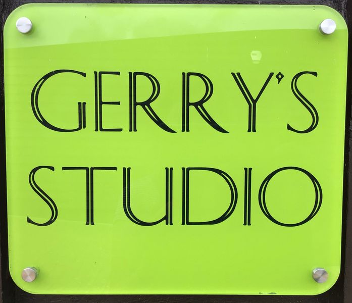 Gerry's studio sign