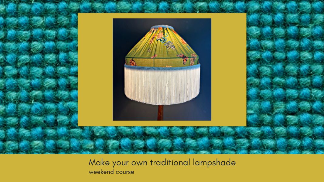 Traditional lampshade made by Angie Hootton