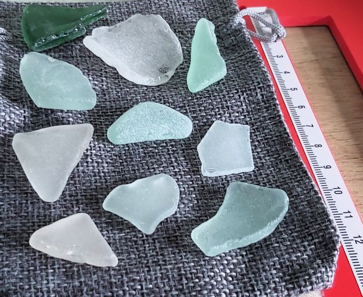 ECO SEA GLASS PIECES VARIOUS SHAPES