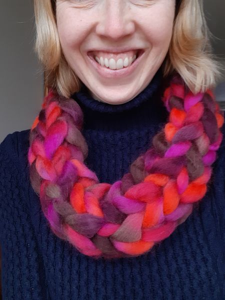 Arm Knitted Snood Scarf