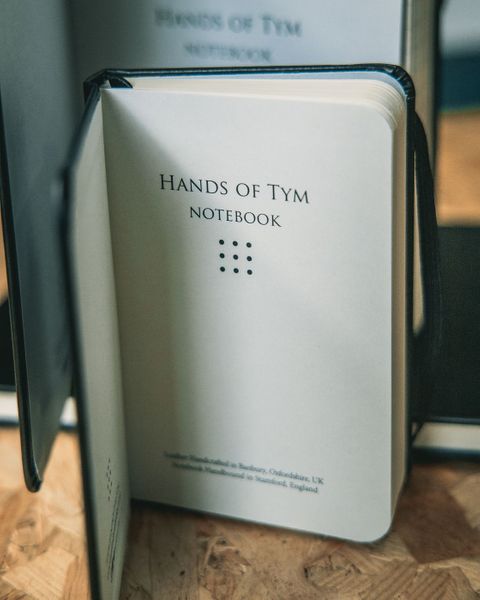 Insert front page, handbound notebooks made in the UK from a quality British paper