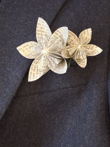 Kusudama flower buttonhole