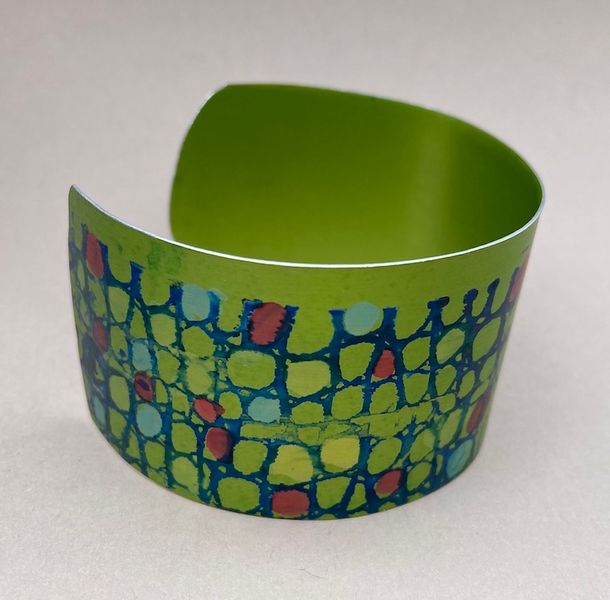 Colourful aluminium cuffs at Cowshed Creative- student work