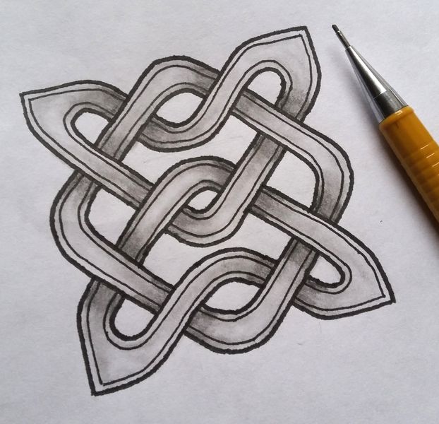 Learn how to draw this Celtic knot in this class