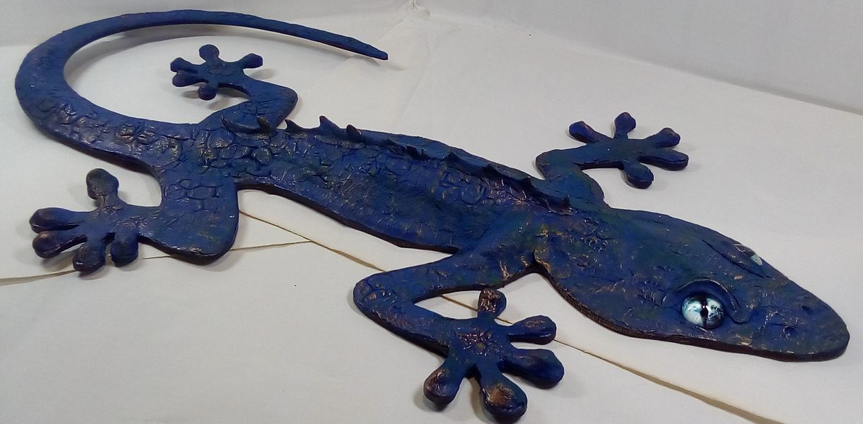 Blue Stone Art Gecko