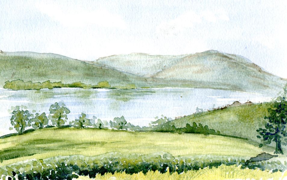Watercolour landscape