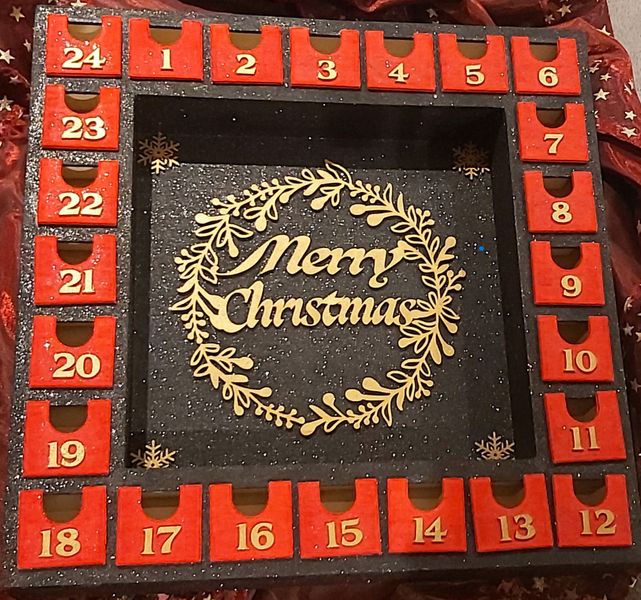 Each drawer can be taken out of the Advent Calendar