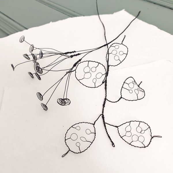 Wire seed heads with tutor: Judith Brown