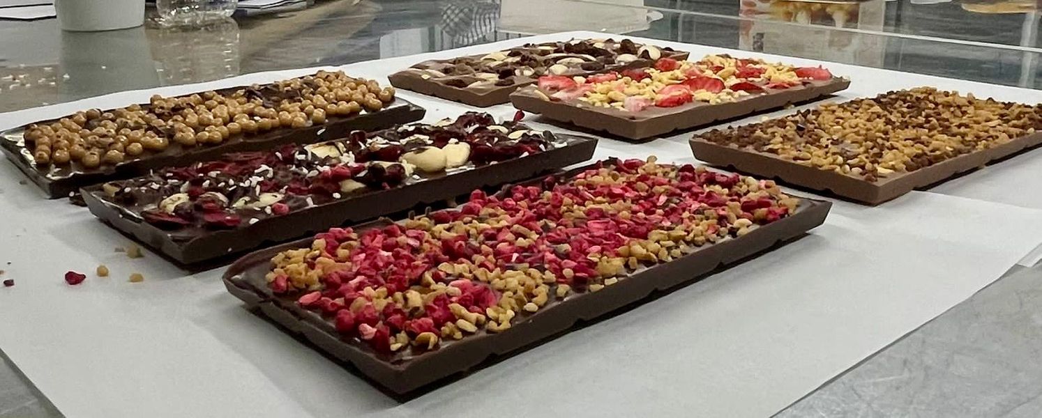 Chocolate bars made at the workshop