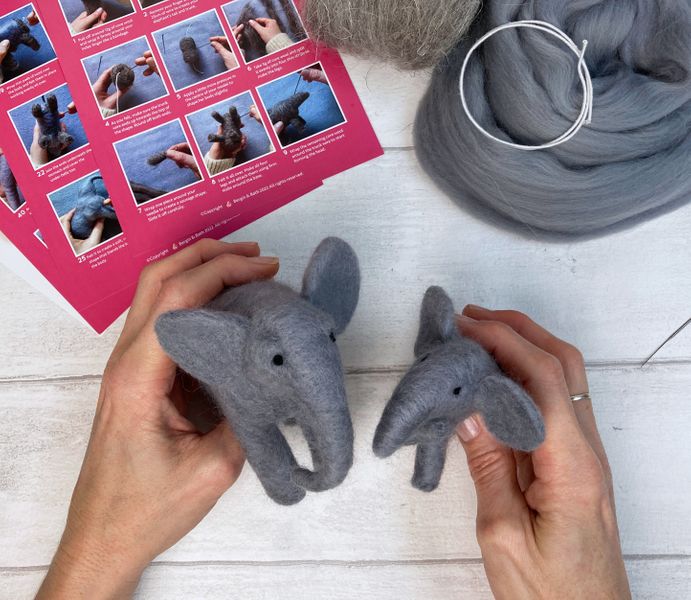 Bergin & Bath Needle felted elephant kit