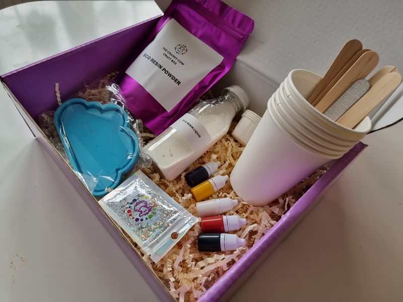 Eco resin cloud trinket tray craft box