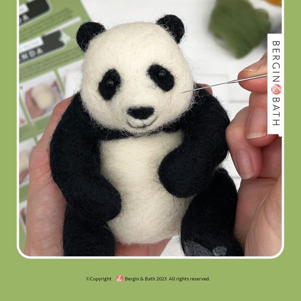 Digital download - needle felted panda tutorial