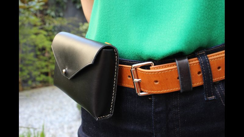Simple leather belt bag or crossbody bag workshop