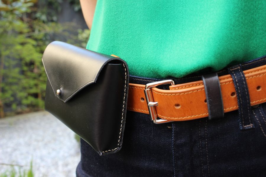 Simple leather belt bag or crossbody bag workshop