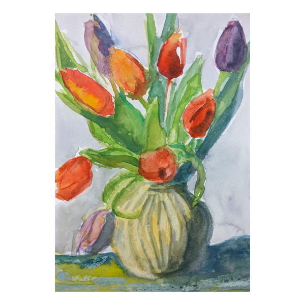 Tulip Sample Flower Watercolour
