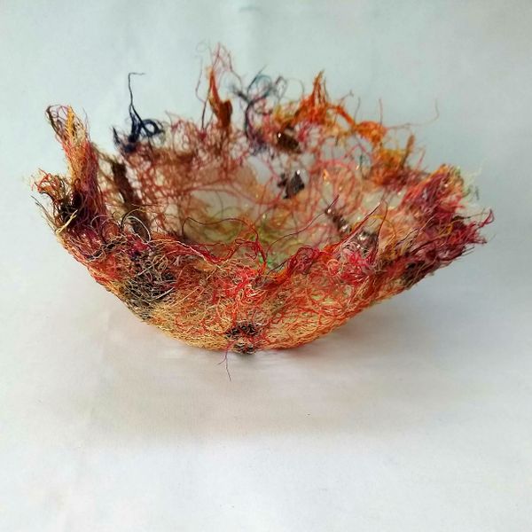 Bowl made on Stitching with Soluble Fabric