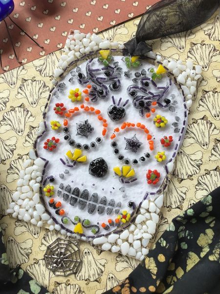 Day of the dead inspired sun catcher