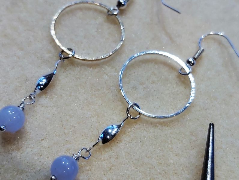 ♥  Blue Lace Agate Earrings ♥ 