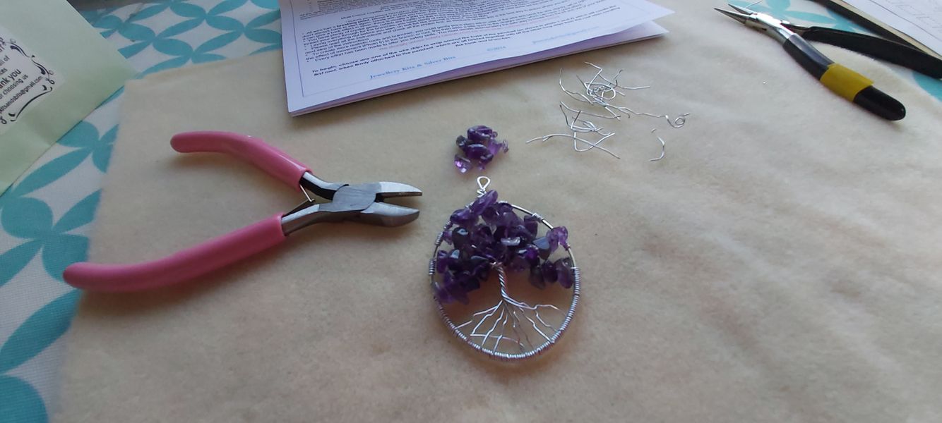 Tree of Life completed and Amethysts left over too for the next project.