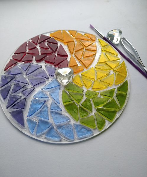stained glass rainbow mandala kit