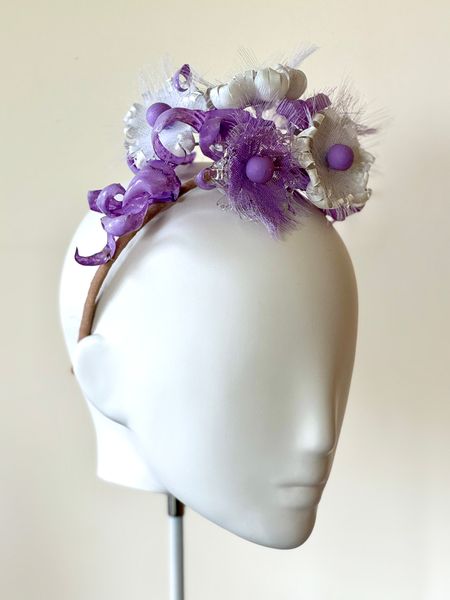 Side view of a completed headpiece 