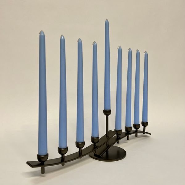'Hanukkah Menorah' candle holders - you could make these or something similar
