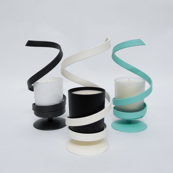 'Spiral' candle holders - you could make these or something similar