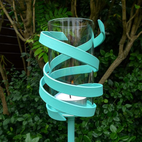 'Helix' candle holder with a garden kit