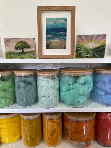 Pink Sky and Blossom by Cecily Kate, in the vibrant Art Felt Fibres Studio. 