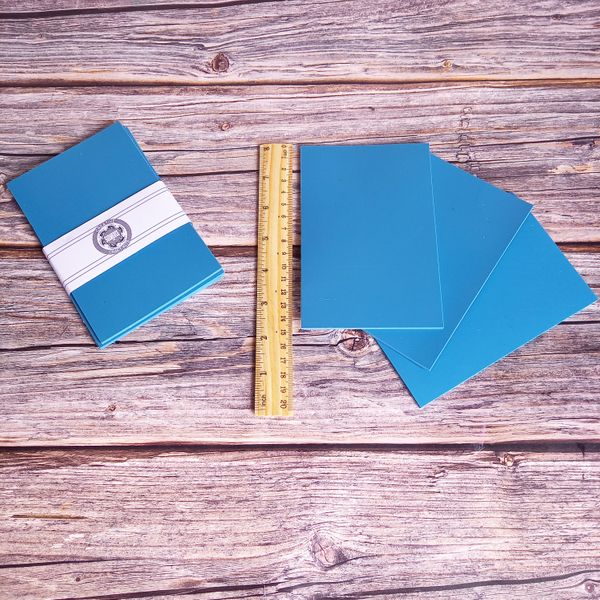 3 pack A6 soft blue lino
