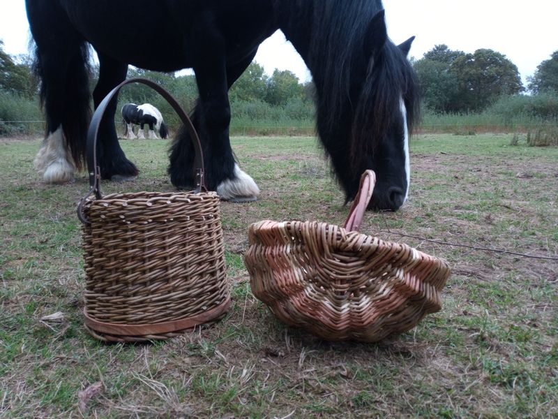 Betty, gathering basket on a timber basket and frame basket