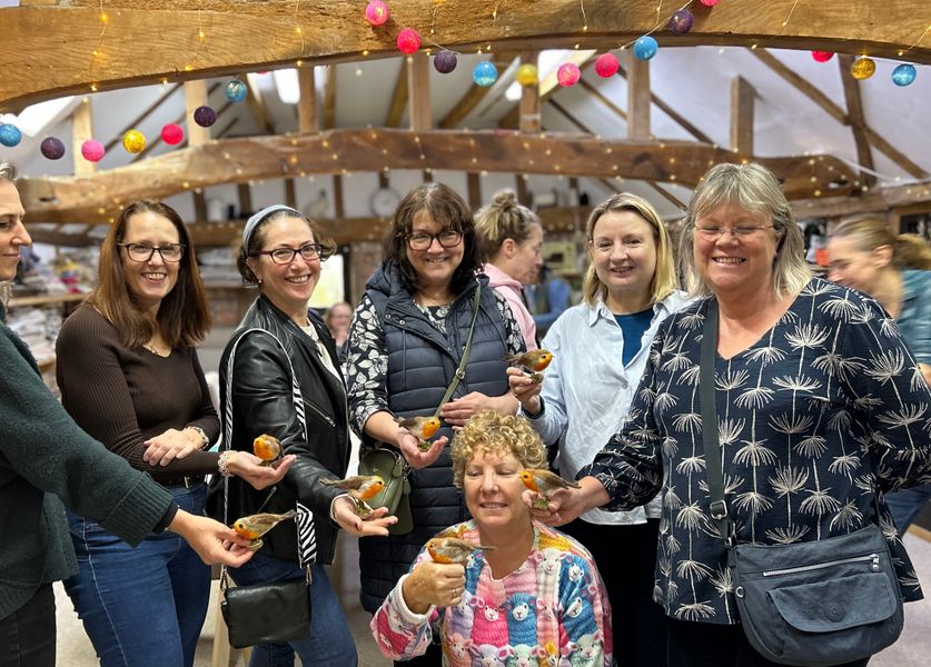 Robin needle felting workshop with Cecily Kate @ The Oast Studio