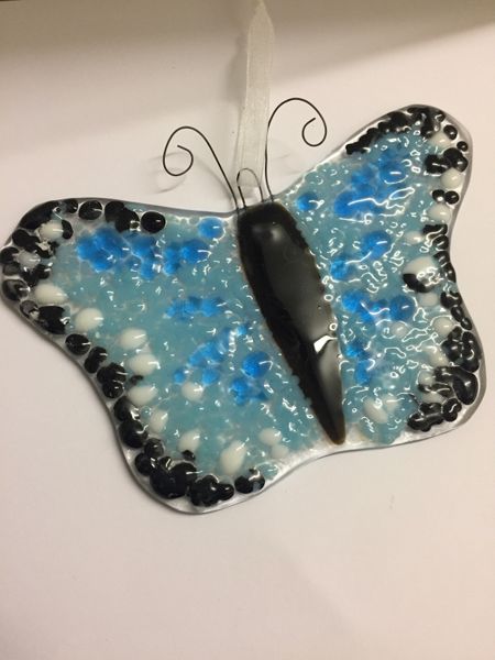 fused glass butterfly