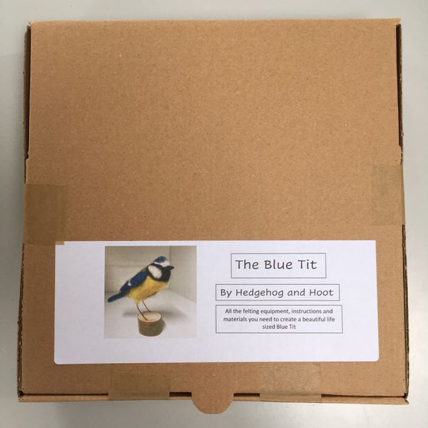 Needle felted Blue Tit Garden Bird Kit