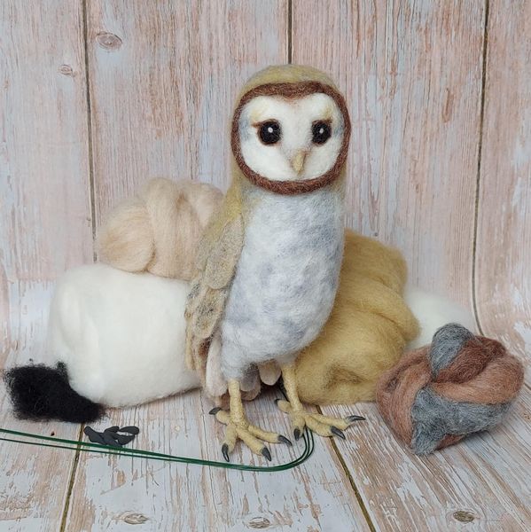 Barn Owl needle felting kit