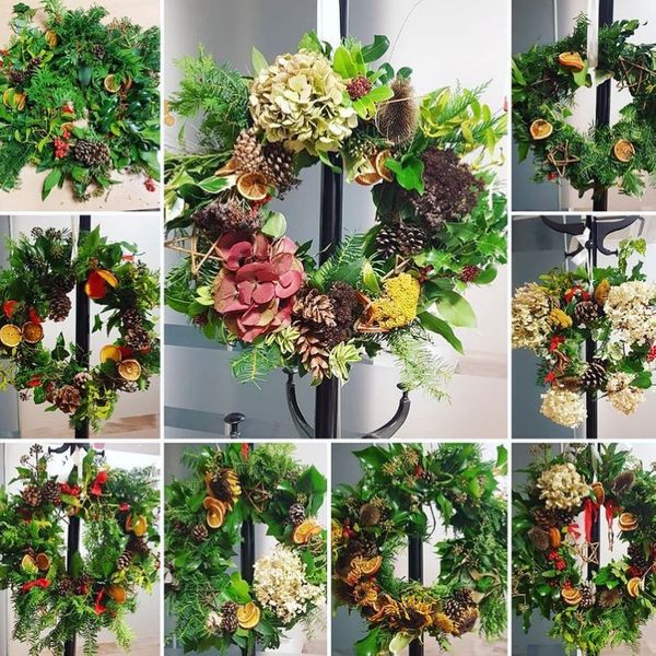 Foraged Christmas Wreaths